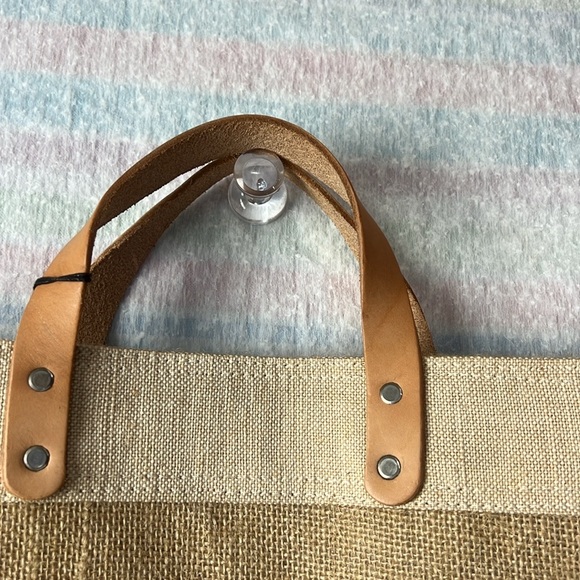 Jute Fiber Market Tote Bag Atlanta GA Shopping Bag Overnight Weekend Carry All - Picture 3 of 8